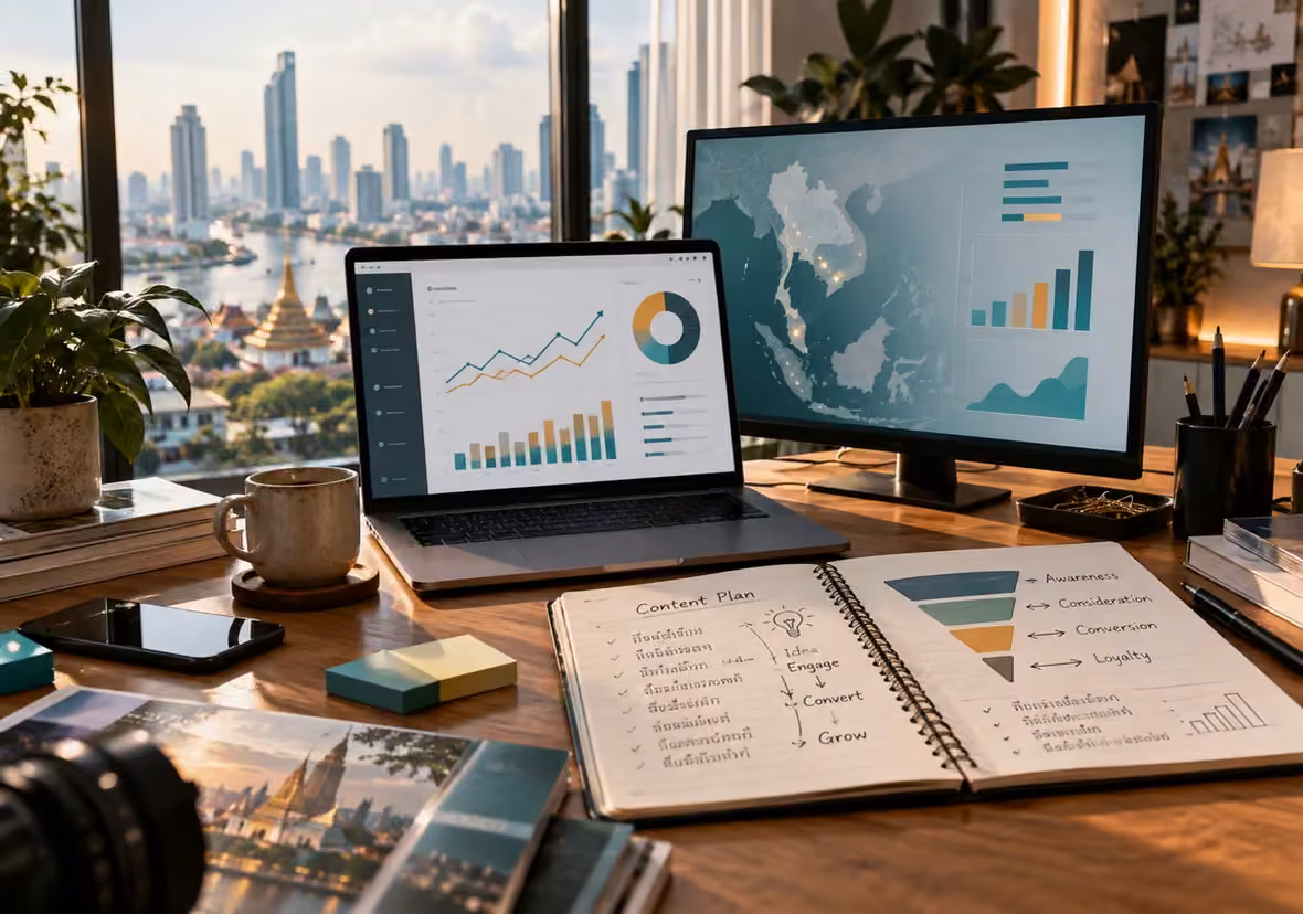 Bilingual SEO Dashboard for Comparing Cache Digital